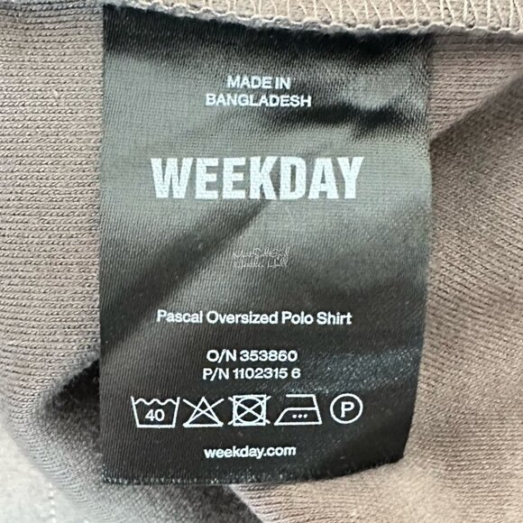 Weekday Pascal Oversized Polo Shirt Size Large - Picture 6 of 7
